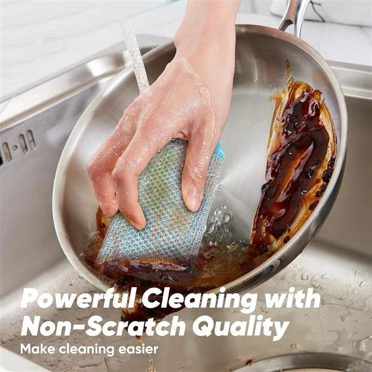 Double Layer Wire Dishwashing Rag